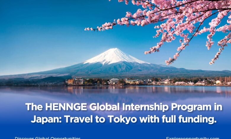The HENNGE Global Internship Program in Japan: Travel to Tokyo with full funding.